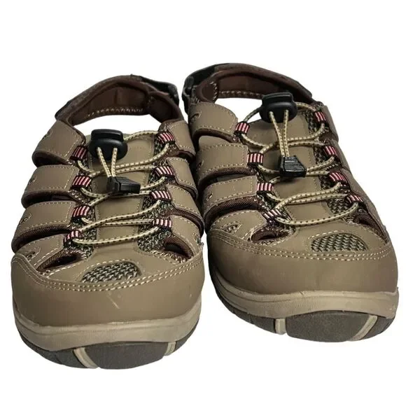 Eddie Bauer Fisherman Sandals Womens 10 Brown Leather Blakely Adjustable Hiking - Picture 7 of 15